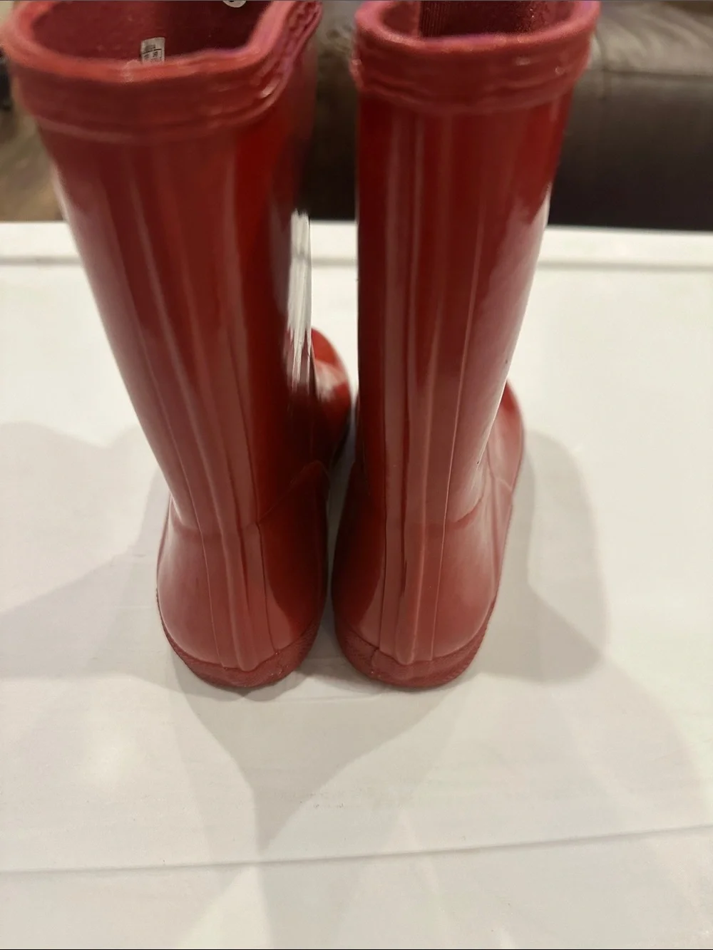 Hunter Kids Bright Red Gloss Rain Boots